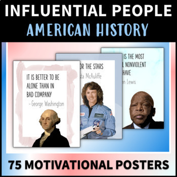 Preview of Influential Americans Poster Value Bundle | US History Classroom Decor