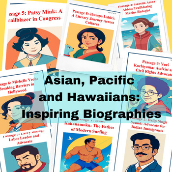Preview of Asian pacific American heritage AAPI month ,"Biographies reading passages"