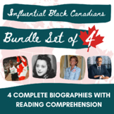 Influential Black Canadians BUNDLE - 4 Biographies and Com