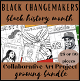 Influential Black Changemakers Collaborative Art Mural- Bl