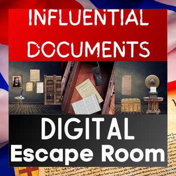 Preview of Influential Documents Digital Escape Room | Magna Carta, Common Sense, Mayflower