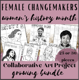 Influential Female Changemakers Collaborative Art Mural- W