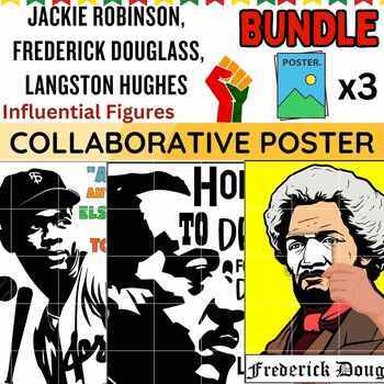Preview of Influential Figures in Black History Month Collaborative Poster Craft BUNDLE