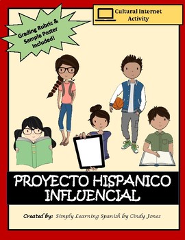 Preview of DISTANCE LEARNING SPANISH Influential Hispanic Poster
