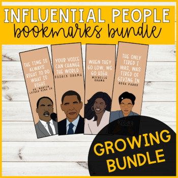 Preview of Influential People Bookmarks - THE GROWING BUNDLE!