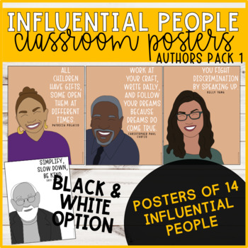Preview of Influential People Classroom Posters (Authors Edition)