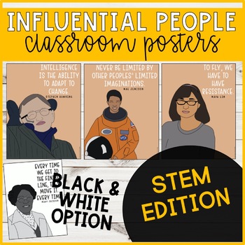 Preview of Influential People Classroom Posters (STEM Edition)