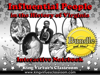 Preview of Influential People: Interactive Notebook BUNDLE - Maggie L Walker Pocahontas etc