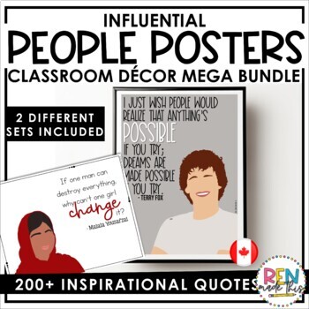 Preview of Influential People Posters Bundle | Famous People Posters Canadian Edition