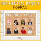 Influential People Posters - FREE HEADER FOR BULLETIN BOARDS!