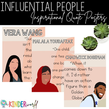 Preview of Influential People Posters | Motivational Poster | Boho Rainbow Decor