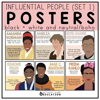 Influential People Posters | Notable Leaders Quotes | Set 1 | Boho ...