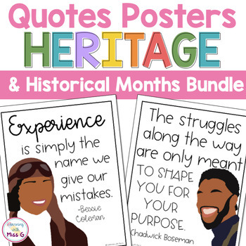 Preview of Influential People Posters for Heritage and Historical Months | Bulletin Boards