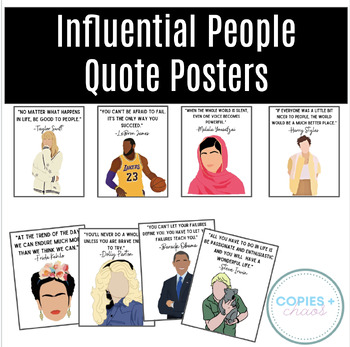 Influential People - Quote Posters 2023 by Copies and Chaos | TPT