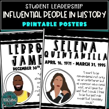 Influential People in History Posters | Leadership Student Council