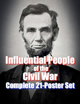 Preview of Influential People of the Civil War - Complete 21-Poster Set
