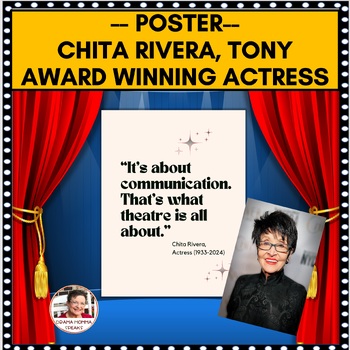 Preview of Influential Person Chita Rivera Quote and FREE Poster