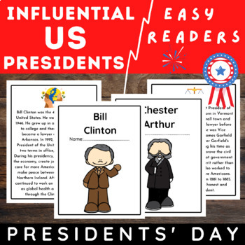 Preview of Influential US Presidents Easy Readers - A Presidents' Day Activity