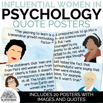 Preview of Influential Women in Psychology Quote Posters