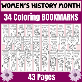 Preview of Influential women leaders Coloring Bookmarks - Women's History Month