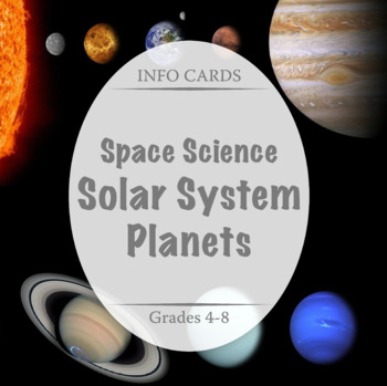 Preview of Info Cards: Space Science – Solar System – Planets