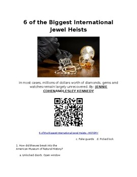 Preview of Info Reading Text - 6 of the Biggest Jewel Heists in History (digital)