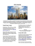 Info Reading Text - September 11th Attacks (no prep)