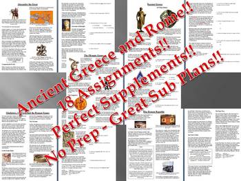 Preview of Info Reading Text - Ancient Greece and Rome Project Bundle
