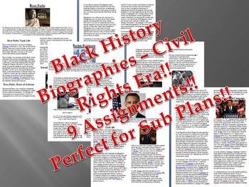 Preview of Info Reading Text-Black History Month: Civil Rights Era Leaders Bundle (no prep)
