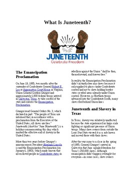 info reading text black history month what is juneteenth no prep