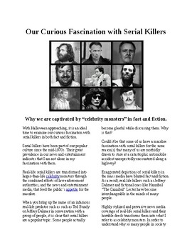 Preview of Info Reading Text - Crime and Forensics: Our Fascination with Serial Killers