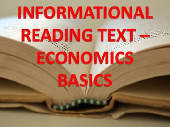 Preview of Info Reading Text - Economics: The Basics of Economics Bundle