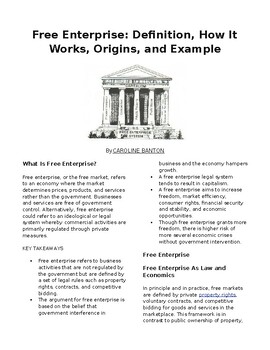 Free Enterprise: Definition, How It Works, Origins, and Example