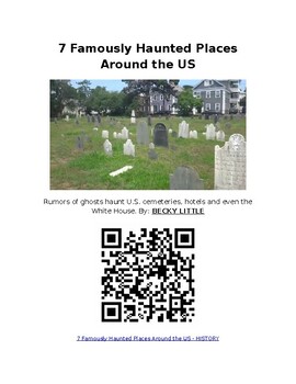 Preview of Info Reading Text - Halloween: 7 Famous Haunted Places in the US (digital)