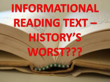 Preview of Info Reading Text - History's Worst Bundle
