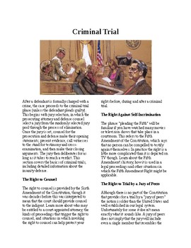 Preview of Info Reading Text - Jury Duty: Criminal Trials (no prep/sub plans)