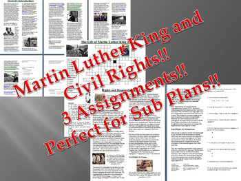 Preview of Info Reading Text - Martin Luther King Jr. Mini Bundle (no prep/sub plans)