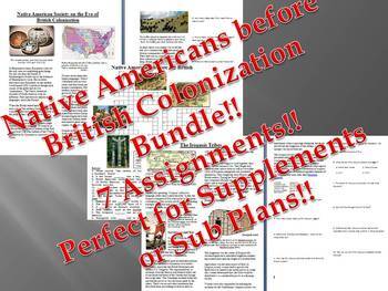 Preview of Info Reading Text - Native American before British Colonization Bundle (no prep)