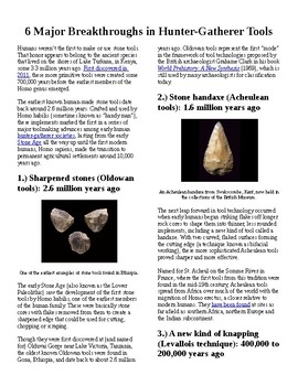 info reading text prehistoric times 6 breakthroughs in hunter