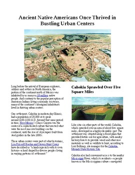 Info Reading Text The Ancient Americas Cahokia and Chaco Canyon