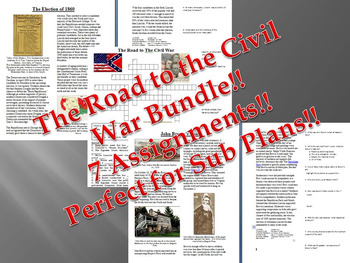 Preview of Info Reading Text - The Road to the Civil War Bundle