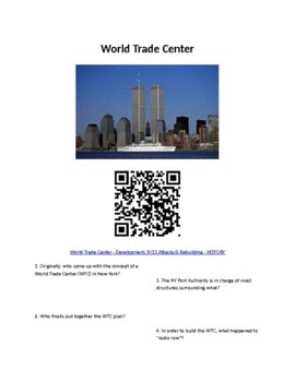 Preview of Info Reading Text - The World Trade Center Digital