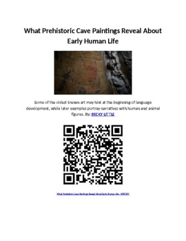 Preview of Info Reading Text - What can Prehistoric Cave Paintings Tell Us? Digital