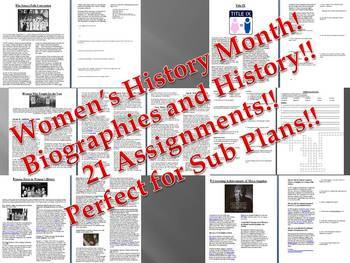 Preview of Info Reading Text - Women's History Month Super Bundle!! Distance Learning