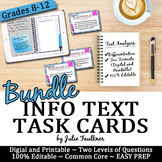 Info Text Analysis Task Cards, Digital & Traditional BUNDLE