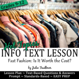 Info Text English Lesson on Hot Topics: Fast Fashion, Is I
