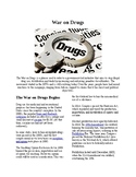 Infor Reading Text - Crime: The War on Drugs (no prep/sub plans)