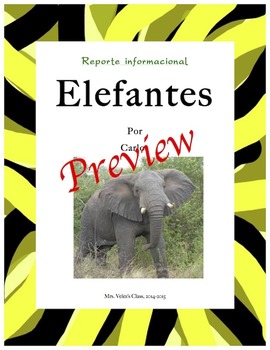 Preview of Informational Report Forms(Elementary Bilingual)