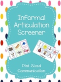 Informal Articulation Screener for Speech Therapy