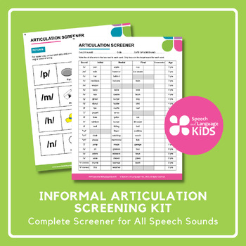 Preview of Informal Articulation Screening Kit | Complete Screener for All Speech Sounds